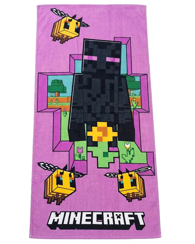 Carbotex Dětská osuška Minecraft Enderman a Včelky