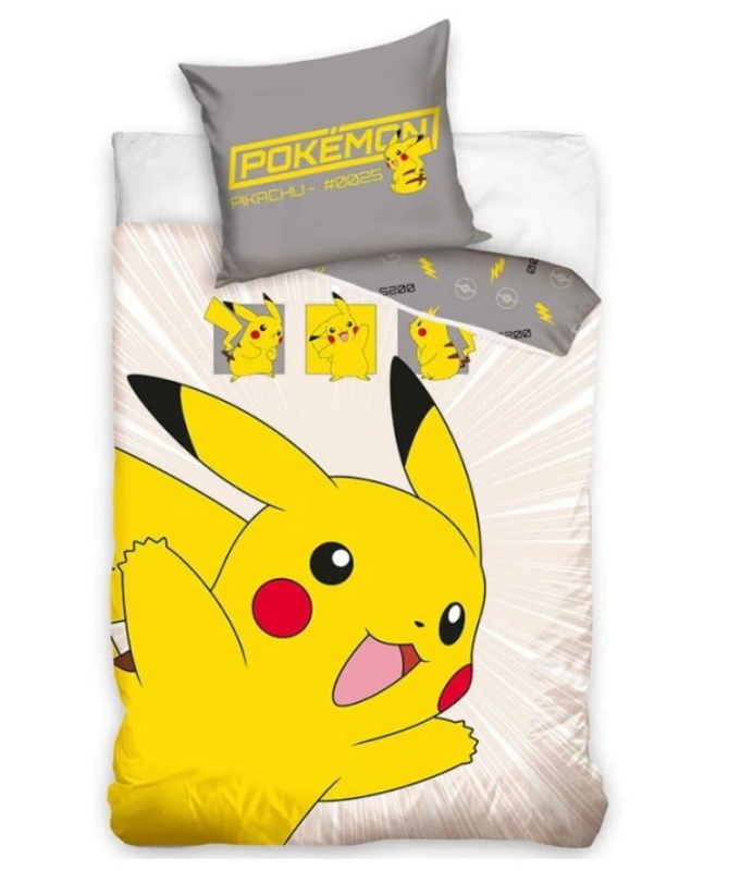 Carbotex Dětské povlečení Pokémon Pikachu v Akci