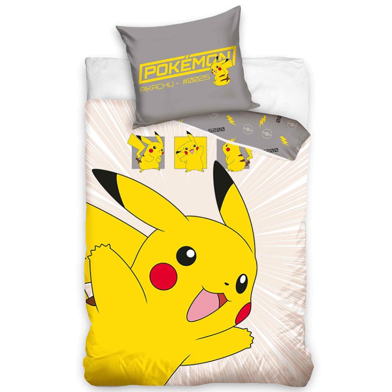 Carbotex Dětské povlečení Pokémon Pikachu v Akci