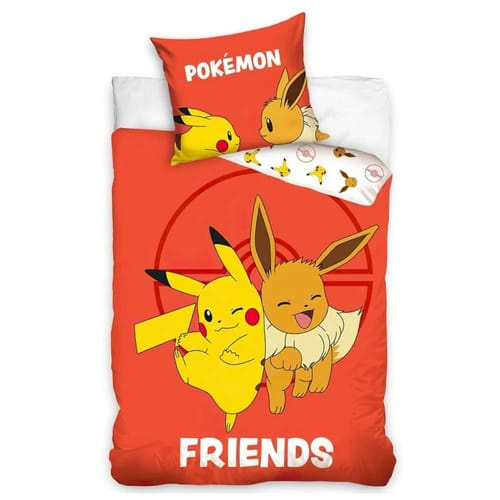 Carbotex Dětské povlečení Pokémon Eeve a Pikachu