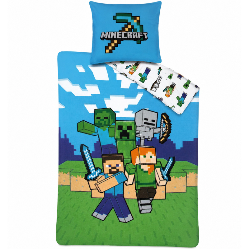 Carbotex Dětské povlečení Minecraft Pixelový Svět