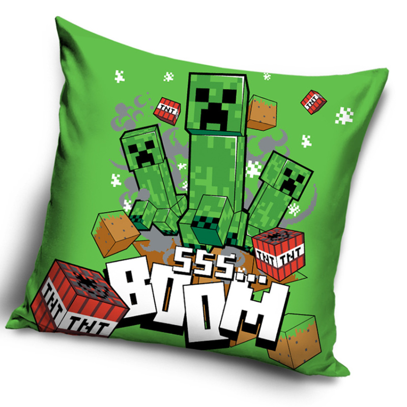 Carbotex Dětský povlak na polštářek Minecraft Creeper Boom