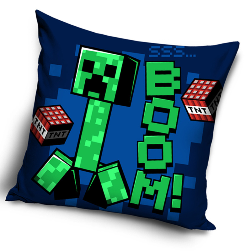 Carbotex Dětský povlak na polštářek Minecraft Creeper TNT