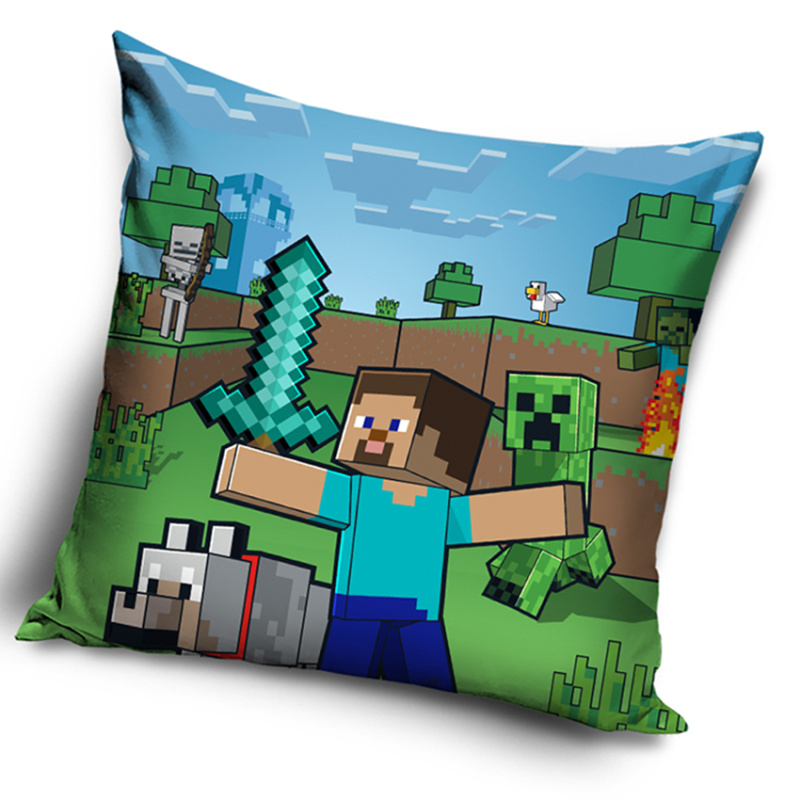 Carbotex Dětský povlak na polštářek Minecraft Diamantový Bojovník