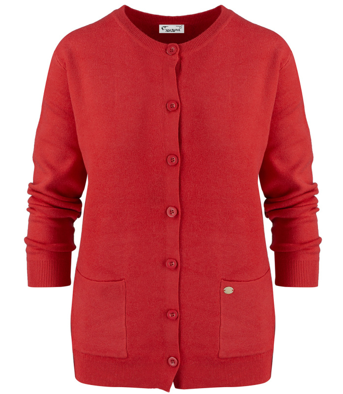 Pri Classic warm thick short LEOILA sweater with button closure