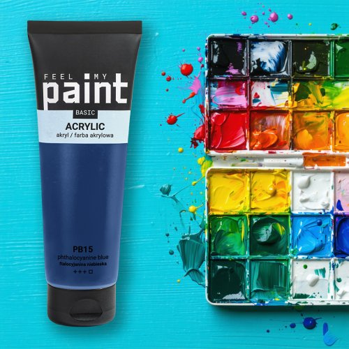 FeelMyPaint Akrylová barva FeelMyPaint 120 ml FTALOVÁ MODRÁ