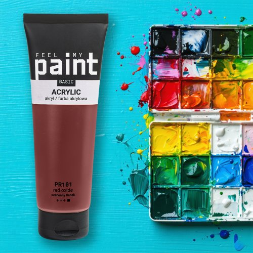 FeelMyPaint Akrylová barva FeelMyPaint 120 ml  OXID ČERVENÁ