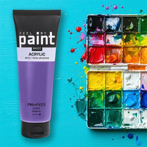 FeelMyPaint Akrylová barva FeelMyPaint 120 ml FIALOVÁ