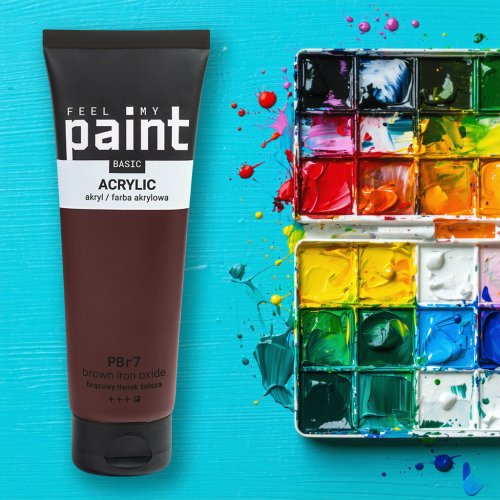 FeelMyPaint Akrylová barva FeelMyPaint 120 ml IRON OXID HNĚDÁ