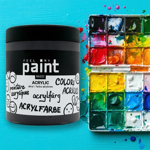 FeelMyPaint Akrylová barva FeelMyPaint 500 ml MARS ČERNÁ
