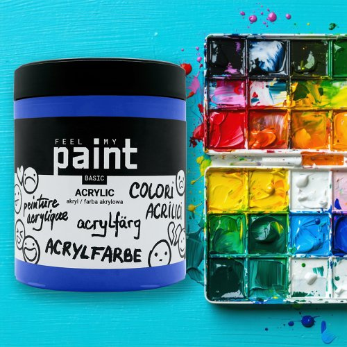 FeelMyPaint Akrylová barva FeelMyPaint 500 ml ULTRAMARÍNOVÁ