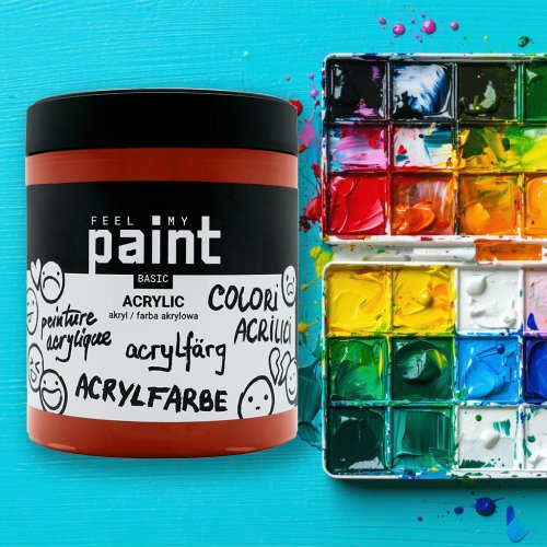 FeelMyPaint Akrylová barva FeelMyPaint 500 ml OXID ČERVENÁ