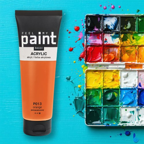 FeelMyPaint Akrylová barva FeelMyPaint 120 ml ORANŽOVÁ