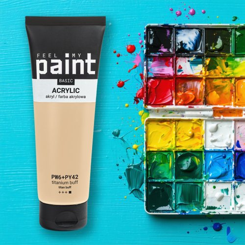 FeelMyPaint Akrylová barva FeelMyPaint 120 ml TITANOVÁ BÉŽOVÁ