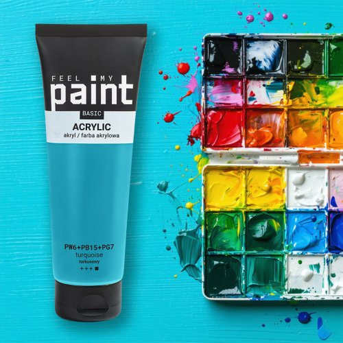 FeelMyPaint Akrylová barva FeelMyPaint 120 ml TYRKYSOVÁ