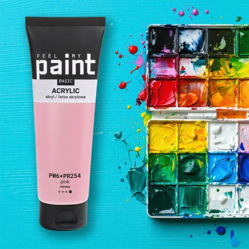 FeelMyPaint Akrylová barva FeelMyPaint 120 ml RŮŽOVÁ