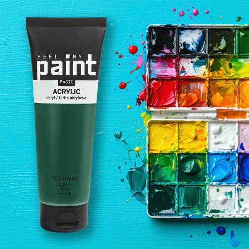 FeelMyPaint Akrylová barva FeelMyPaint 120 ml ZELENÁ