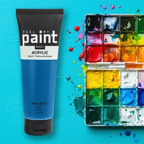 FeelMyPaint Akrylová barva FeelMyPaint 120 ml MODRÁ