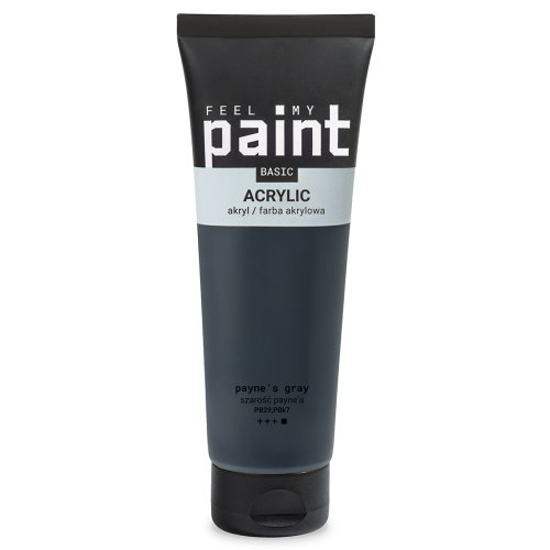 FeelMyPaint Akrylová barva FeelMyPaint 120 ml PAYNESS ŠEDÁ - certifikace o bezpečnosti dětských hraček