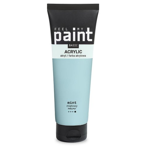 FeelMyPaint Akrylová barva FeelMyPaint 120 ml MENTOLOVÁ - certifikace o bezpečnosti dětských hraček