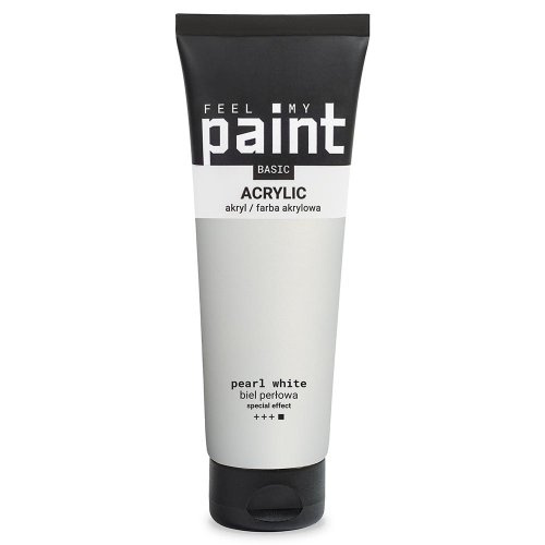 FeelMyPaint Akrylová barva FeelMyPaint 120 ml PERLEŤOVÁ BÍLÁ - certifikace o bezpečnosti dětských hraček