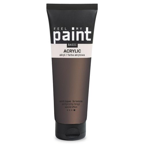 FeelMyPaint Akrylová barva FeelMyPaint 120 ml BRONZOVÁ - certifikace o bezpečnosti dětských hraček