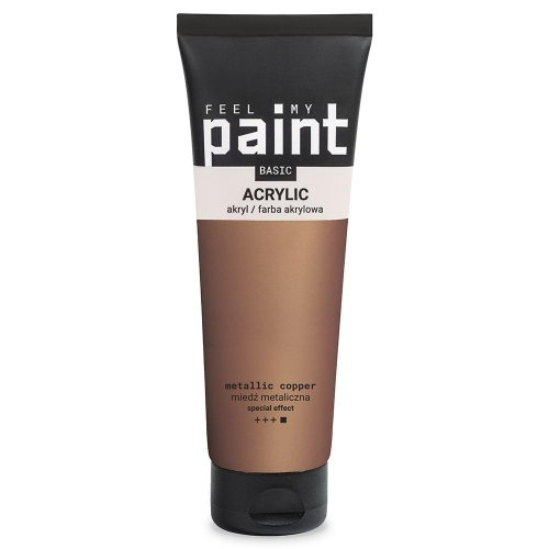 FeelMyPaint Akrylová barva FeelMyPaint 120 ml MĚDĚNÁ - certifikace o bezpečnosti dětských hraček