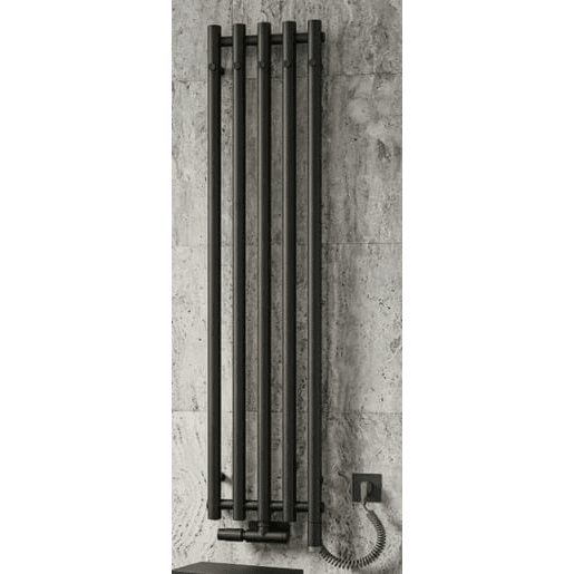HANGER elektrický 140x32, černý mat, s topnou tyčí ONE