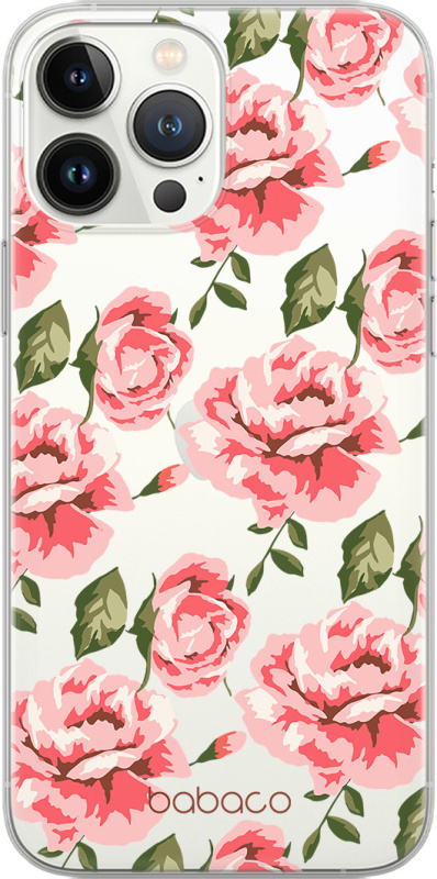 Babaco Ochranný kryt na iPhone 15 - Babaco, Flowers 013 Transparent