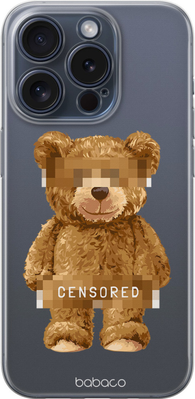 Babaco Ochranný kryt na iPhone 14 Pro - Babaco, Teddy Censored 001