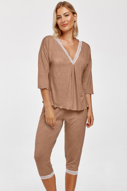 Dámské pyžamo Azal Barva: Hnědá, Velikost: M