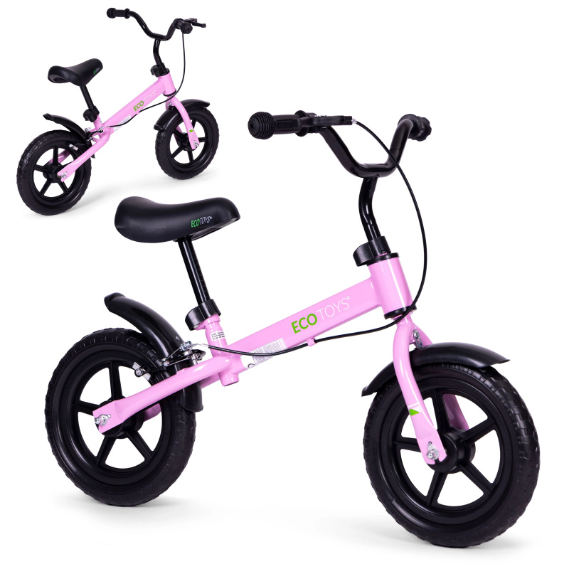 Ecotoys s brzdou růžové