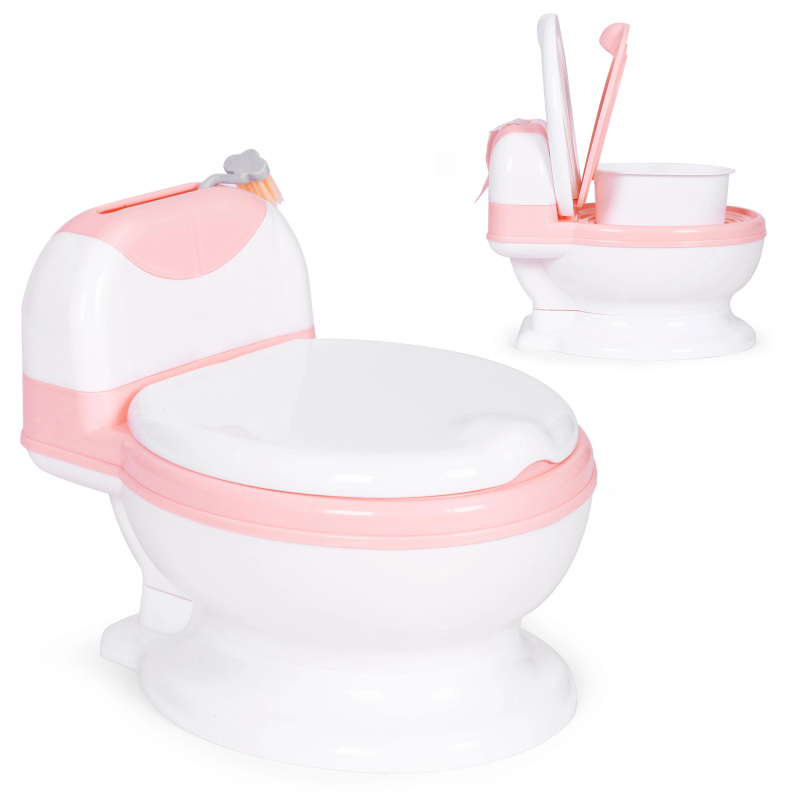 Ecotoys dětský nočník růžovo-bílý