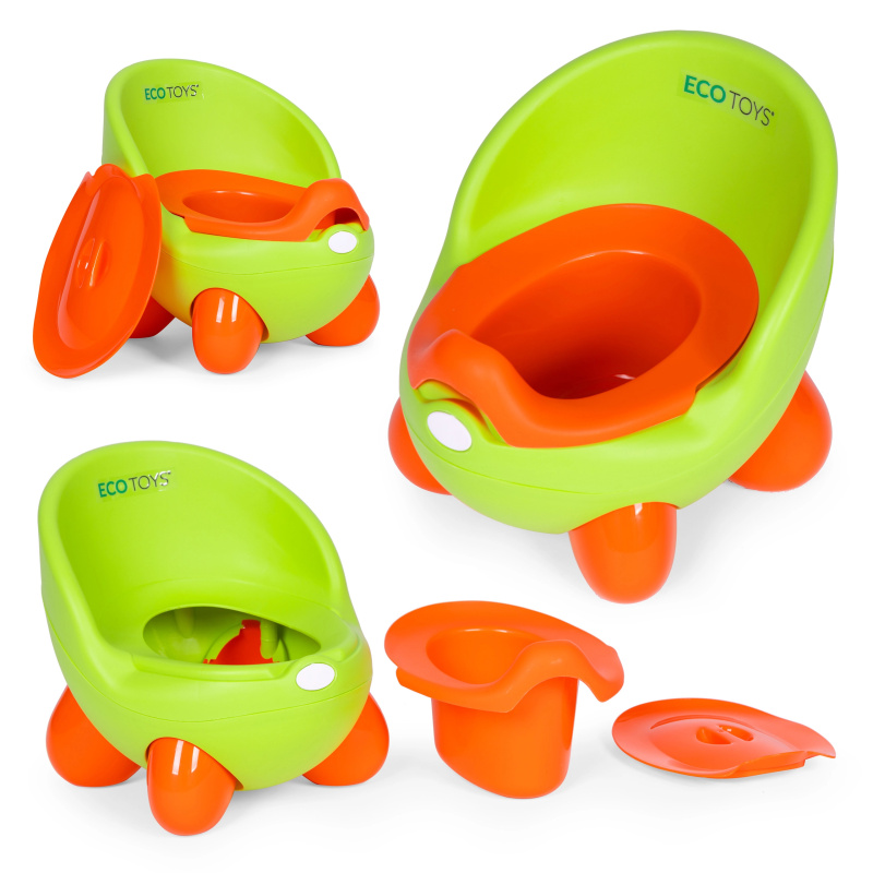 Ecotoys nočníkové sedátko odnímatelná vložka protiskluzové nožičky zelené