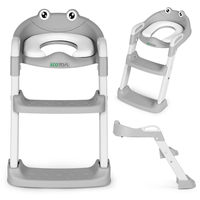 Toaletní sedátko pro děti se schůdky a žebříkem, modré, ECOTOYS