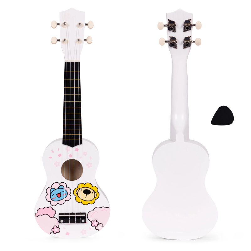 ECOTOYS Dětské ukulele TINY PLAYER bílé