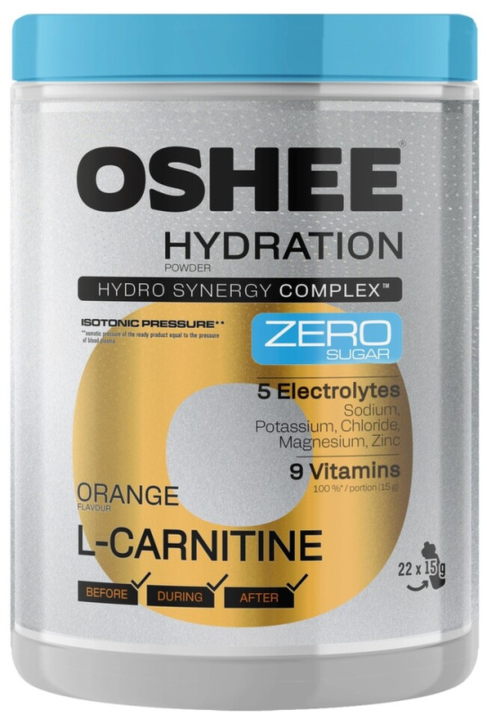 OSHEE Hydration zero powder pomeranč + l-carnitine 330 g