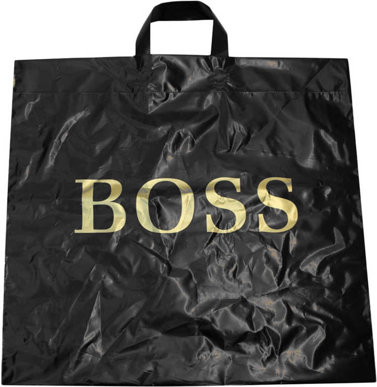 Nákupní igelitová taška BOSS černá 50 × 50 cm