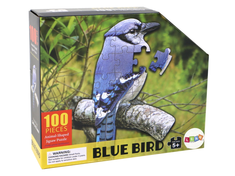 LEAN Toys 100 kusů Modrý pták Téma Zvířata