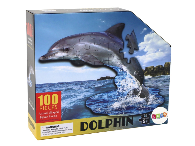 LEAN Toys Mořská zvířata s motivem delfínů 100 dílků