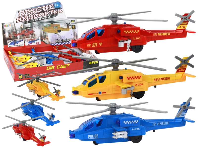 Lean Toys Hliníkový záchranný vrtulník Mix Drive