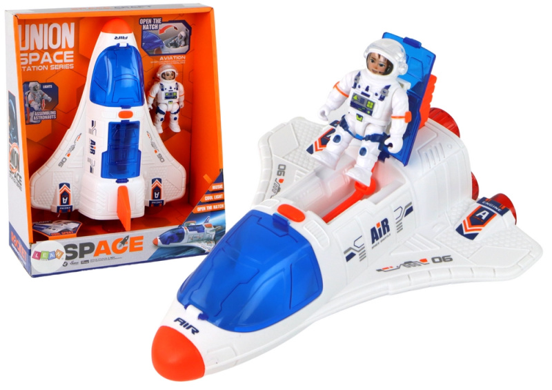 LEANToys Vesmírná sada rakety a kosmonauta
