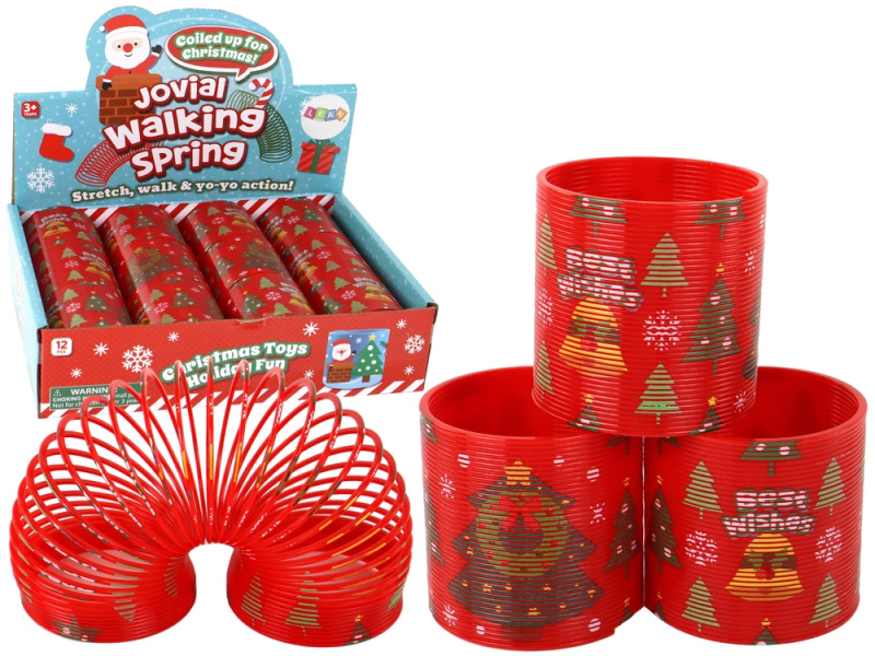 LEAN Toys Ikonický jarní červený vánoční motiv relaxace 6CM