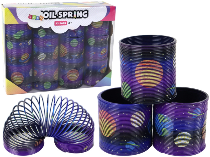 LEAN Toys Ikonický jarní relaxační motiv Purple Planet 6CM