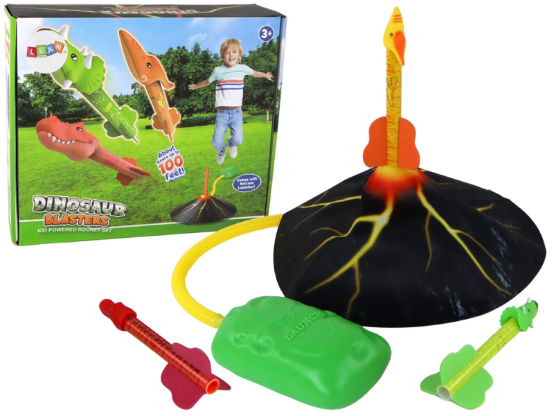 Lean Toys Volcano Launcher Rocket Dinosaurs Hra Doma A na dvorku