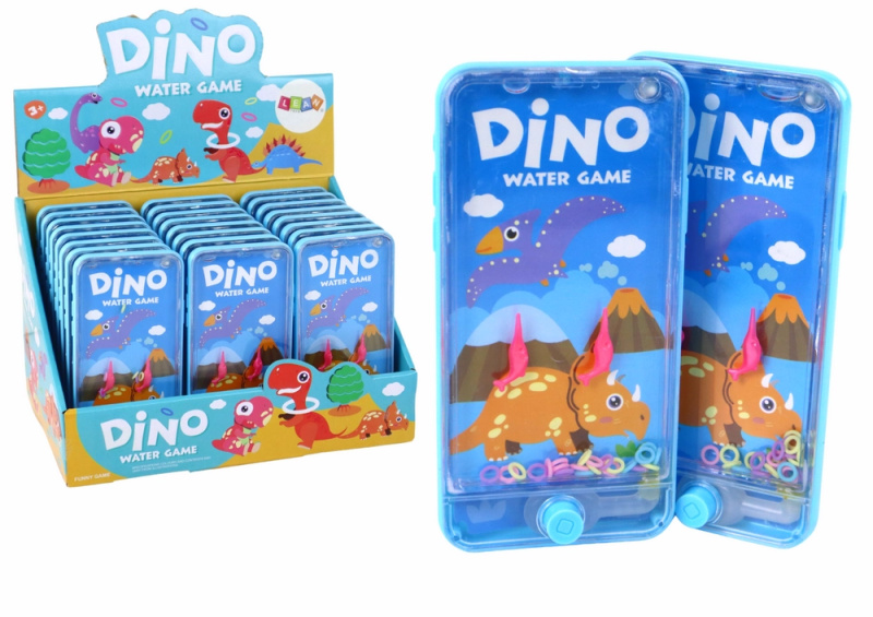 Lean Toys Vodní arkádová herní konzole Telefon Dinosaurus modrý