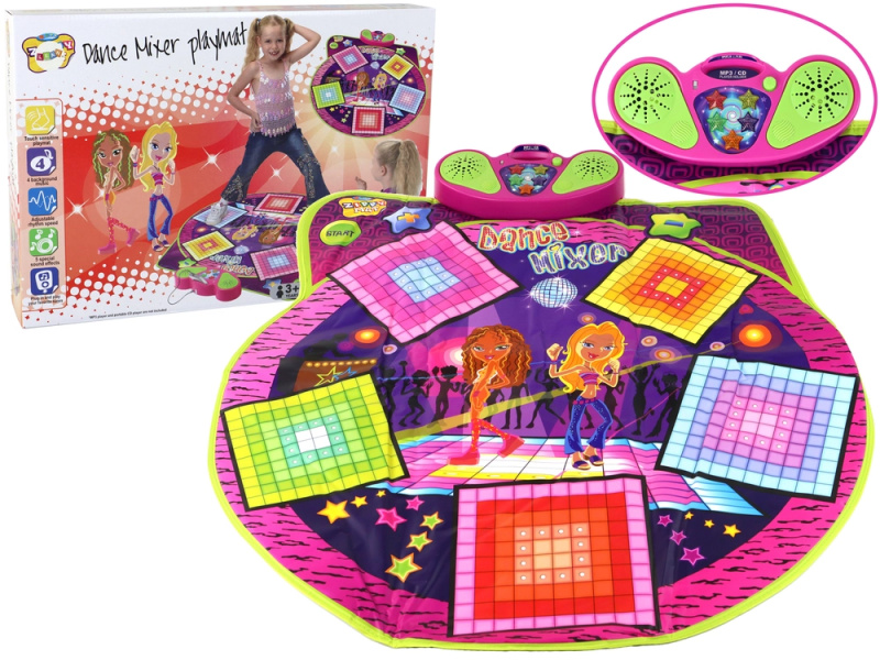 Lean Toys Dětská taneční podložka Zvuky pro tanec na baterie 91 cm x 93 cm