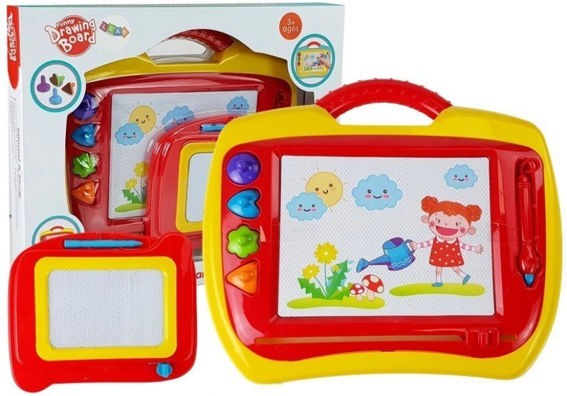 LEANToys Magnetické kreslící tabulky 2 ks červeno-žluté