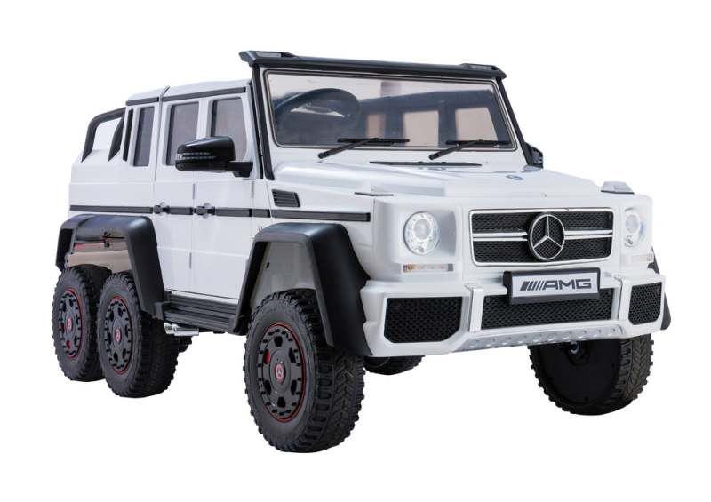 LEAN CARS Auto Na Akumulator Mercedes G63 6x4 24V Biały