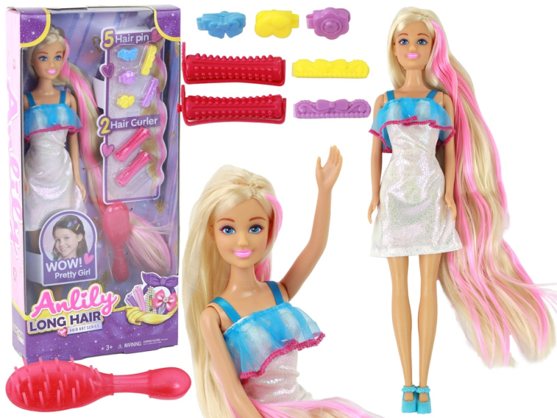 LEANToys Anlily s vlasovými doplňky